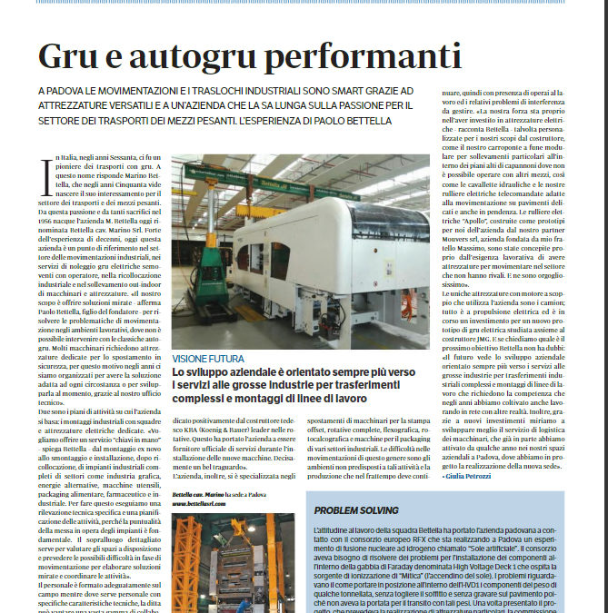 GIS 2019 Report Logistica-Gru e autogru performanti