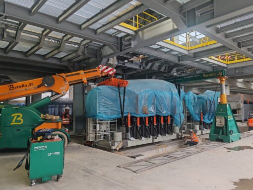 POSIZIONAMENTO MACCHINARI PER LAVORAZIONE VETRO